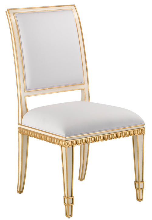 Currey and Company - 7000-0151 - Chair - Ines - Ivory/Antique Gold